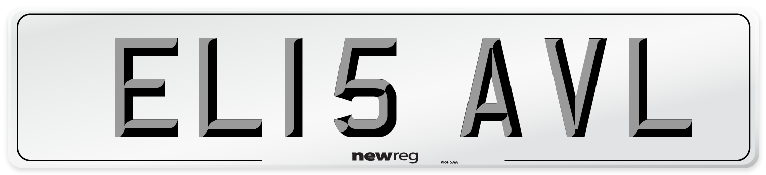 EL15 AVL Number Plate from New Reg